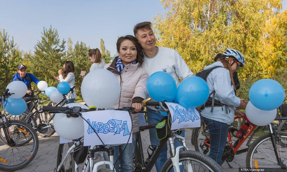 Первая велосвадьба в Кыргызстане