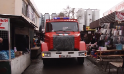 Бишкектеги Ош базарында өрткө каршы машыгуу болду