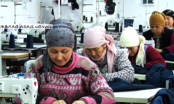 Жалал-Абад шаарында эң чоң тигүү цехи ачылды 