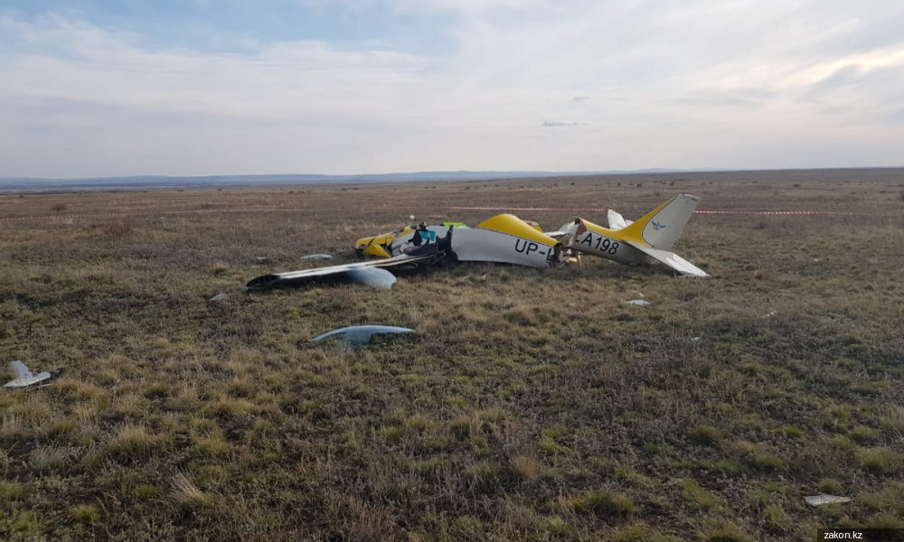 Воздушное судно разбилось на аэродроме в Караганде