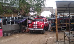 Баткендин борбордук базарында өрт кырсыгын жоюу боюнча машыгуу өткөрүлдү