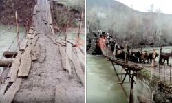 Элдик репортер: Каныш-Кыя айылындагы көпүрө 3 жылдан бери авариялык абалда турат