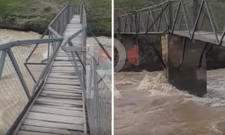 Элдик репортер: Үңкүр-Кечүү айылындагы ашар жолу менен курулган көпүрө араң турат