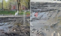 Элдик репортер: №42 мектептин жанындагы ылайга батырган жол