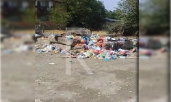 Кызыл-Кыяда таштанды таштаган урна жок, таштандылар чачылып жатат