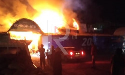 Кочкор-Атанын борбордук базары өрттөндү