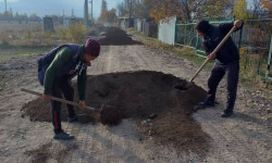  Чүйдөгү "Труд" дачасынын жашоочулары өз күчтөрү менен жолдорун оңдошууда  