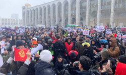 Бишкекте Матраимовду камакка алуу талабы менен митинг өттү