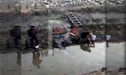 Кадамжай: таза суу жок, тургундар көлчүктөн суу ичишүүдө