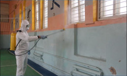 Жалал-Абад: мектеп жана бала бакча имараттары дезинфекцияланууда