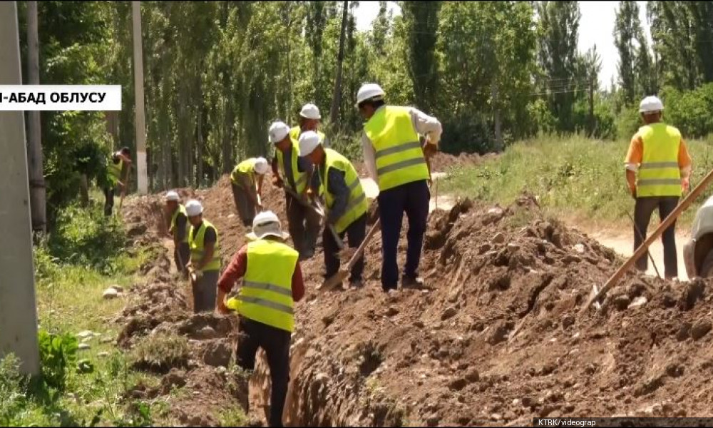 Базар-Коргон районунда таза суу тартуу жумуштары жанданды 