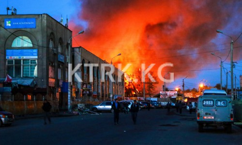 Очередной пожар на Ошском рынке