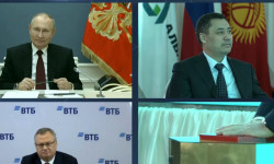 Садыр Жапаров Россия лидери Владимир Путин менен Таластагы "Жер-Үй" алтын иштетүү фабрикасын ачышты