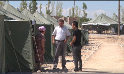 Кыргыз-тажик чек арасы. Жабыр тарткан элге үй курулууда