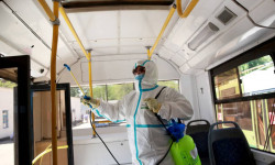 Бишкектеги коомдук транспортторду күчөтүлгөн тартипте дезинфекциялоо иштери жүрүүдө 