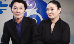 "Шашкедеги дил маек" Илим Калмуратов жана жубайы  Гүлжамал Мамытбекова.