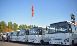 Бишкекке газ менен жүрүүчү автобусттар келди