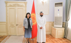 Жылдыз Бакашова Qatar Charity өкүлү Навафа Абдулла Аль-Хаммадини кабыл алды