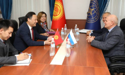 Руслан Казакбаев Россиянын Кыргызстандагы элчиси Николай Удовиченко менен жолугушту