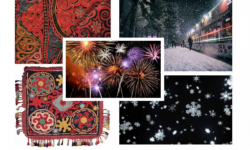 Бишкек жаңы жылга карата улуттук оймо-чиймелер, символдор менен кооздолот