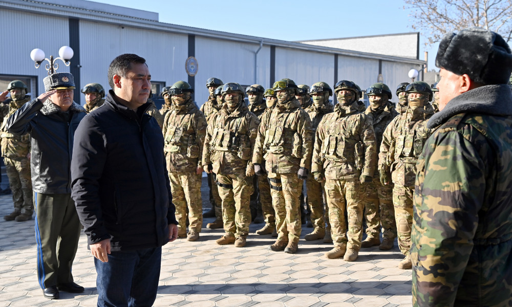 Садыр Жапаров принял участие в открытии нового здания Управления ГКНБ по Жалал-Абадской области