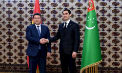 Талант Мамытов Түркмөнстандын Президенти Сердар Бердымухамедов менен жолугушту