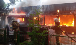 Бишкекте Панфилов паркындагы кафеден өрт чыкты