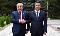 Президент Түркиянын Улуу Улуттук жыйынынын Төрагасы Мустафа Шентопту кабыл алды