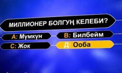 "Миллионер болгуң келеби?" долбоору өз ишин баштады