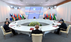 Садыр Жапаров КМШ Мамлекет башчыларынын кеңешинин отурумуна катышуу үчүн Астананын Конгресс борборуна келди