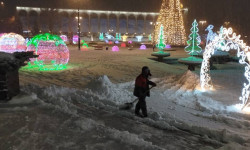 Бишкекте кар калың түштү