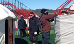 Кахраманмарашта Кыргызстандан жөнөтүлгөн боз үйлөр тигиле баштады 