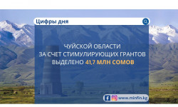 Минфин КР: Чуйской области за счет стимулирующих грантов выделено 41,7 млн сомов