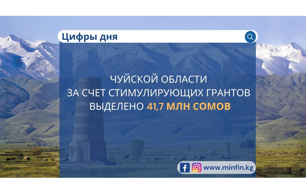 Минфин КР: Чуйской области за счет стимулирующих грантов выделено 41,7 млн сомов