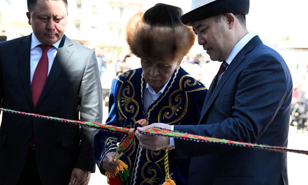 Садыр Жапаров открыл новое здание Кыргызского национального театра «Манас» 