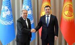 Садыр Жапаров провел переговоры с Генеральным секретарем ООН Антониу Гутерришем