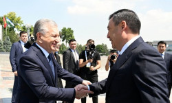 Садыр Жапаров прибыл в Узбекистан с государственным визитом 