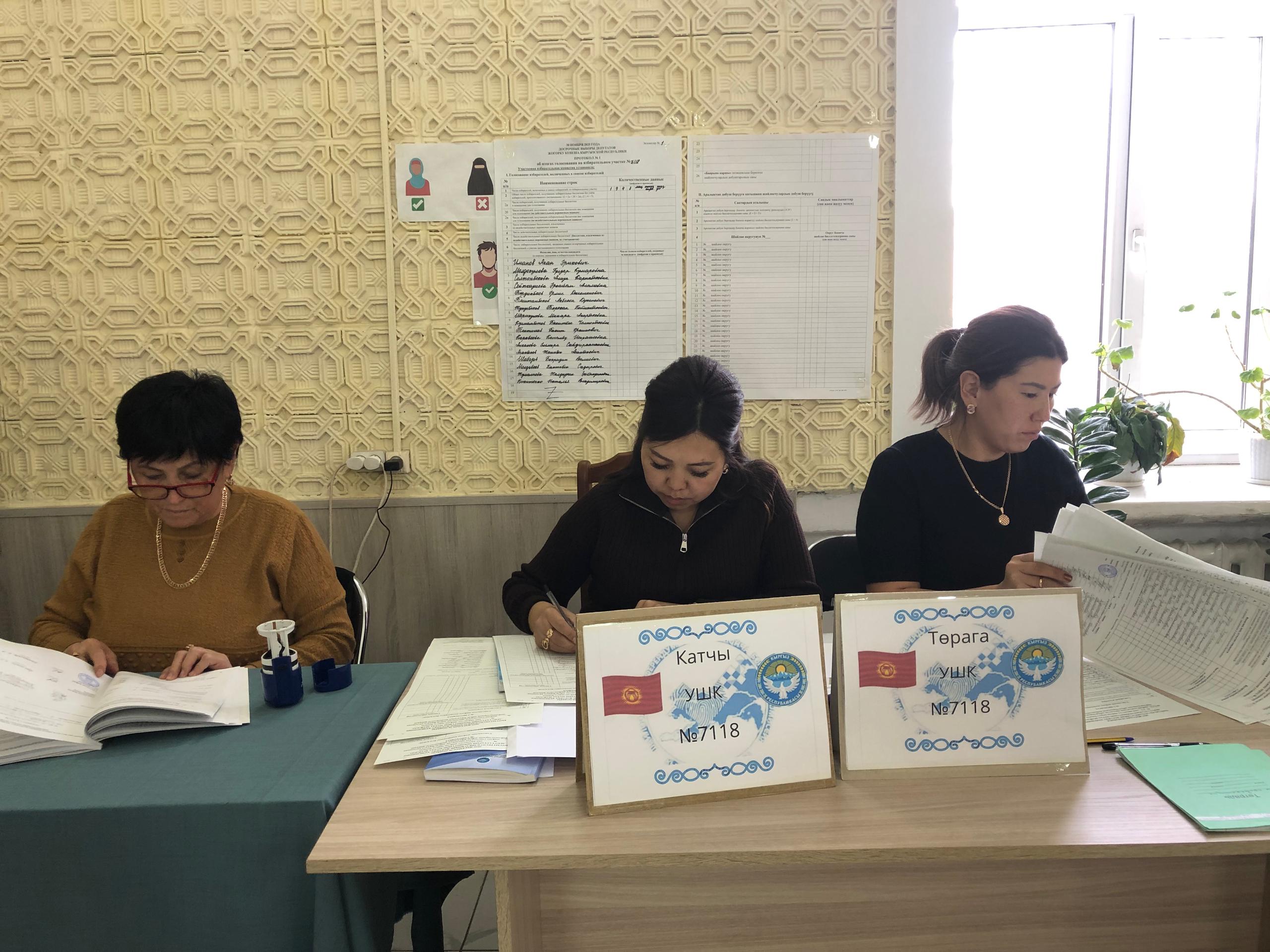 Сокулук районунда 62 шайлоо участкасы иштеп жатат