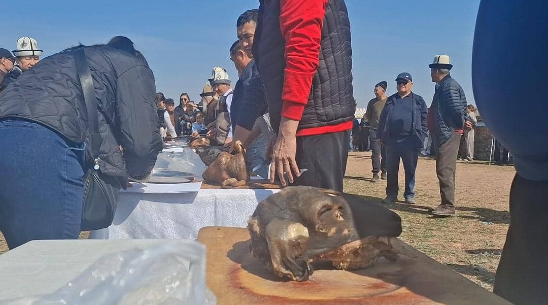 Буранада Нооруз майрамында койдун башын бөлүү сынагы өттү 