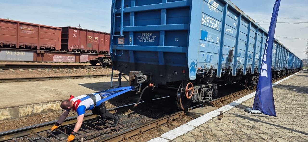 Алексей Тепляшин 8 вагонду ордунан жылдырып, рекорд жаратты