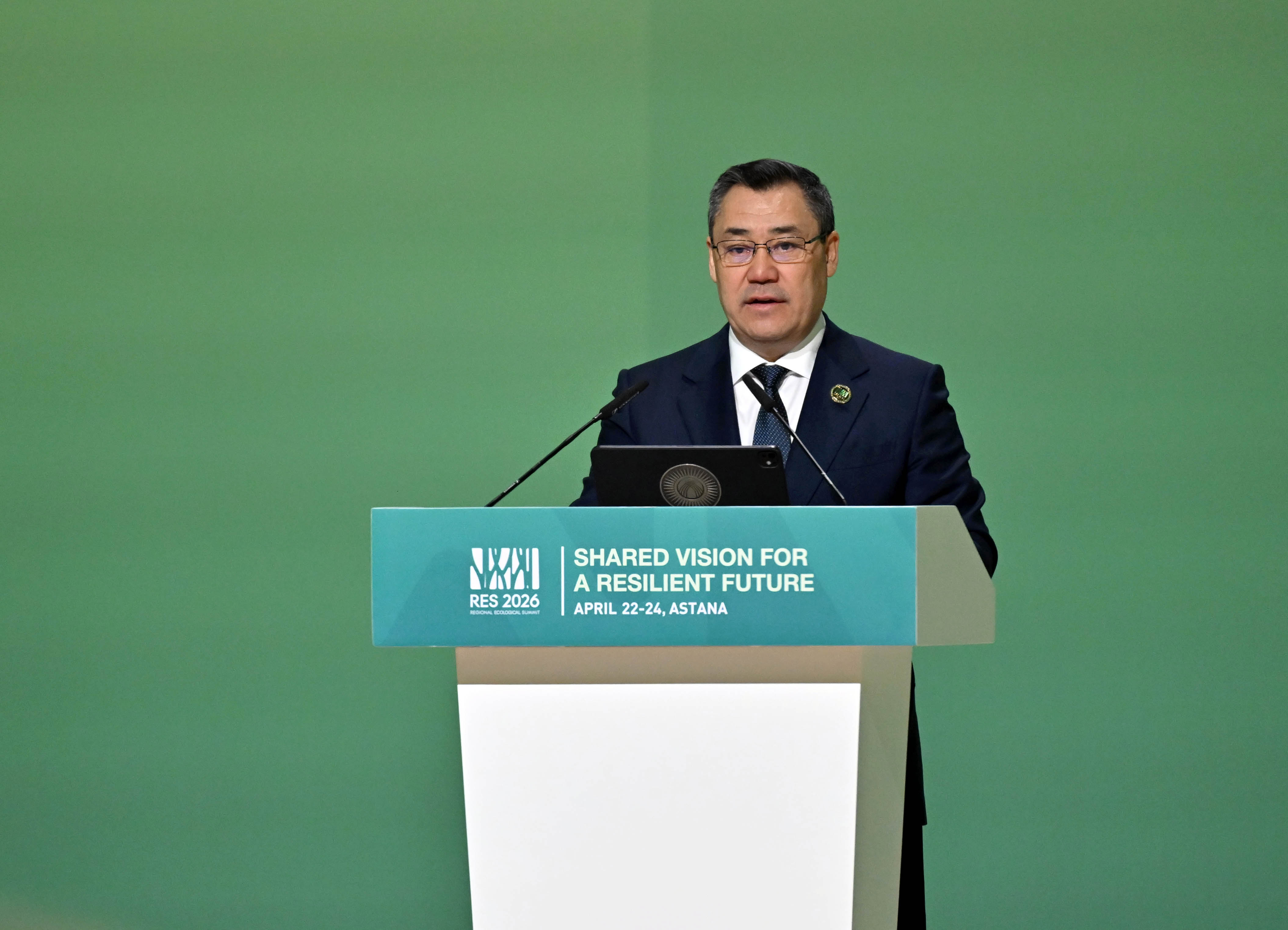 Садыр Жапаров: “Биз Регионалдык экологиялык саммиттин жыйынтыгы аймактагы экологиялык тилектештикти чыңдоого карата маанилүү кадам болот деп эсептейбиз”