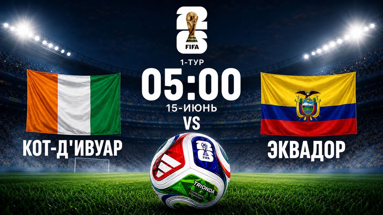 Дүйнө чемпионаты-2026: Кот-д’Ивуар-Эквадор курамалары тайпадагы лидерлик үчүн күч сынашат