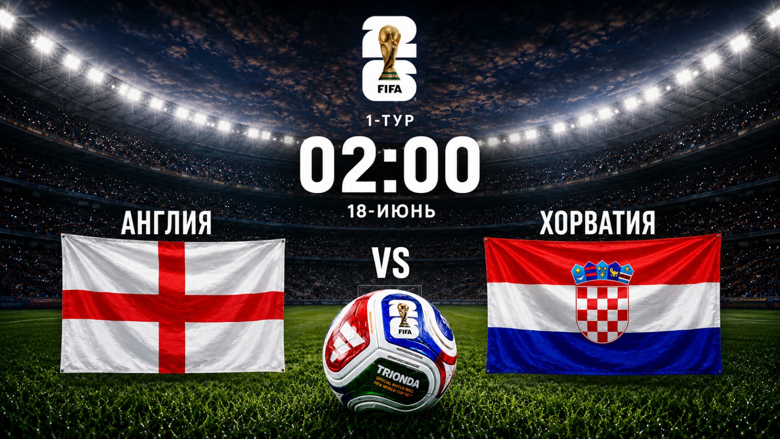 Дүйнө чемпионаты-2026: Англия - Хорватия курамалары күч сынашат