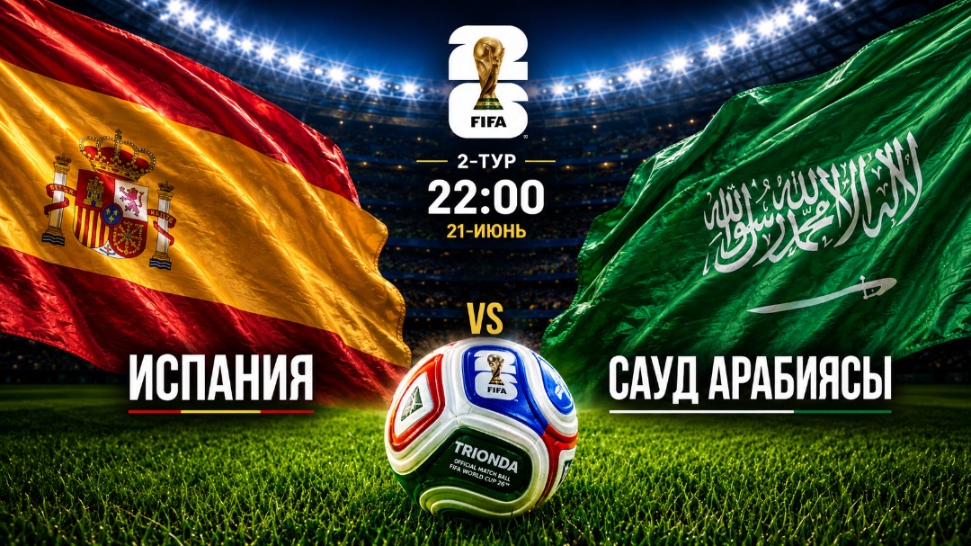 Дүйнө чемпионаты-2026: Испания менен Сауд Арабия беттешет