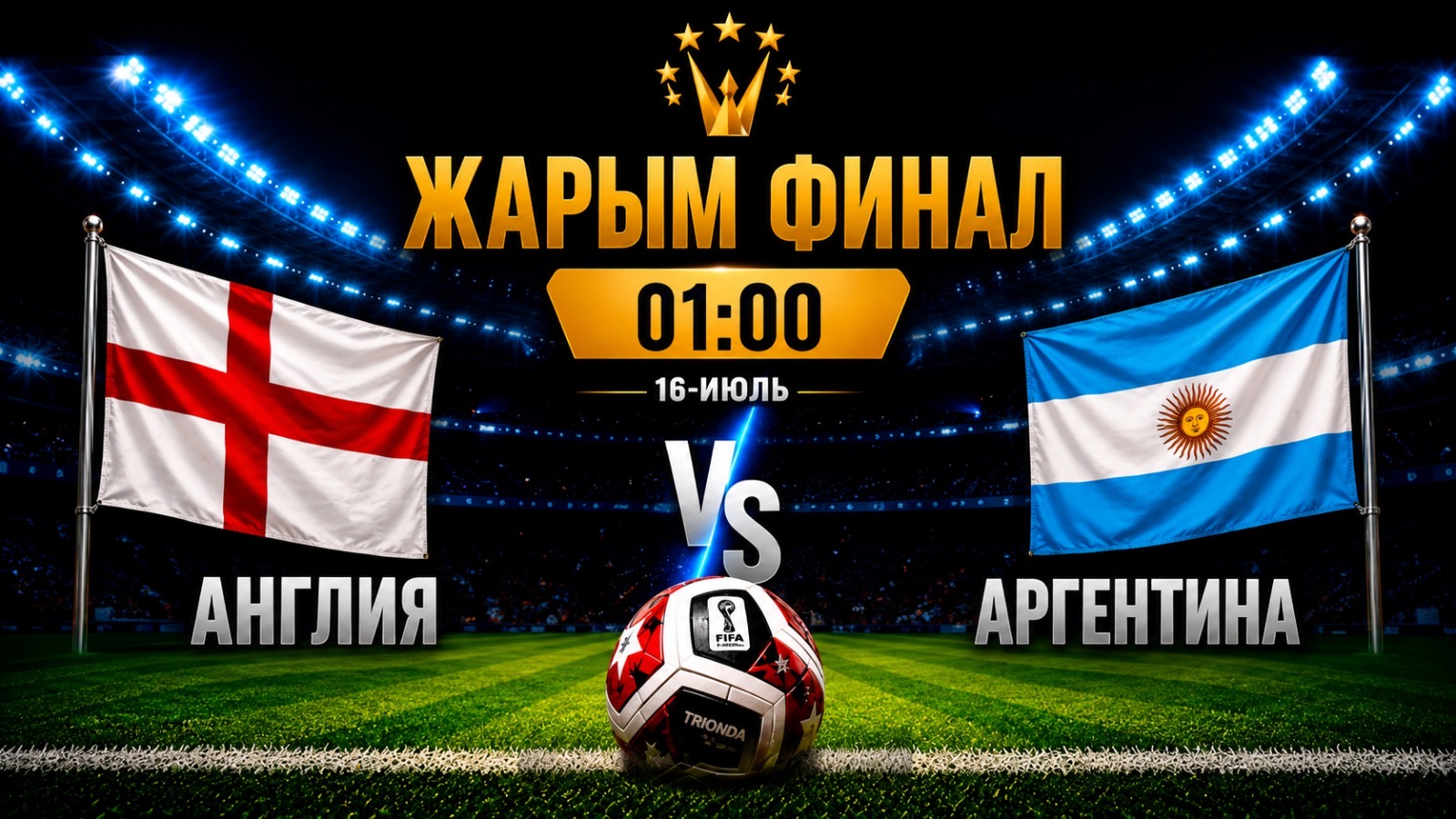 Жарым финалда Англия менен Аргентина беттешет