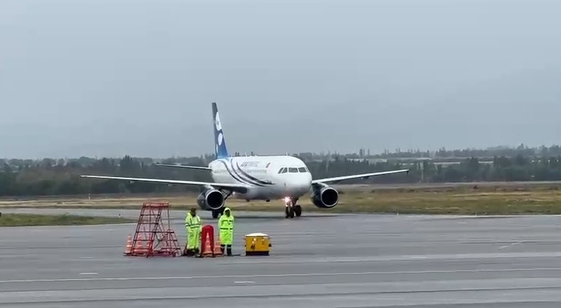"Каракол" эл аралык аэропорту биринчи жолу Airbus A320 учагын кабыл алды